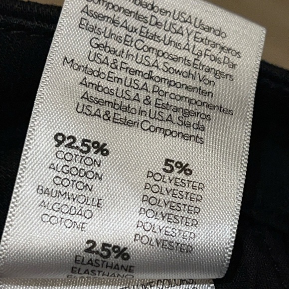 Mother Looker Ankle Fray Jeans Size 26 Guilty As Sin Distressed Black Denim - Picture 12 of 12